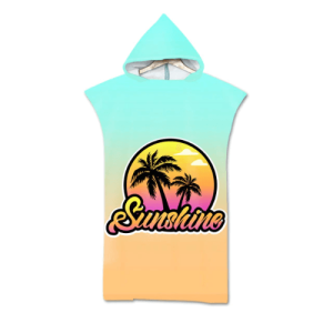 serviette poncho capuche plage
