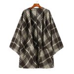 Motif carreaux poncho homme