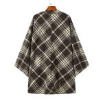 Poncho mode carreaux homme