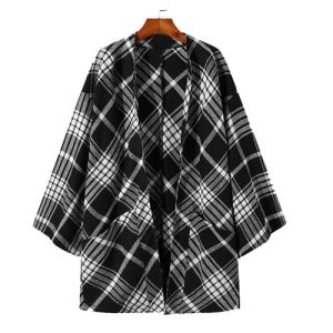 Poncho carreaux fin homme