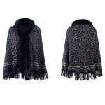 Poncho cachemire tendance léopard