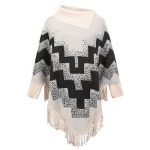 Pull Poncho Col Roulé