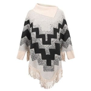 Pull Poncho Col Roulé
