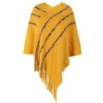 poncho rayures tendance