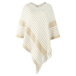 poncho tricoté hiver