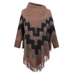 poncho unicolore féminin