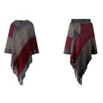 femme portant poncho capuche