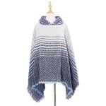 Chic poncho femme rayures