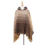 Tendance poncho rayures d'été