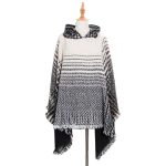 Poncho rayé pour femme élégante