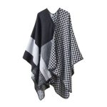 poncho tendance à carreaux