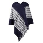 poncho ethnique frange