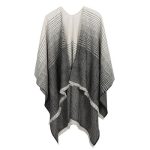 poncho noir et blanc élégant