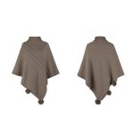 Poncho plaid polaire