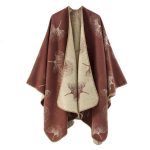 poncho coloré pour hiver