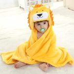 poncho de bain bébé à capuche