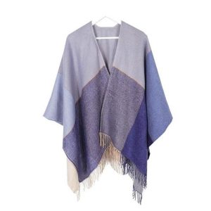 poncho femme cachemire frange