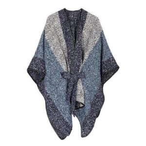 poncho femme cachemire motifs laine