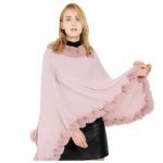 plaid poncho pour femme