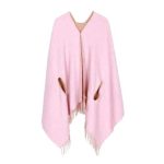 Vêtement mode automnal poncho réversible