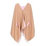 Poncho Store élégance cachemire réversible