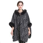 poncho femme tendance fourrure
