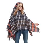 poncho fluide capuche femme