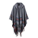 Poncho Store capuche femme ethnique