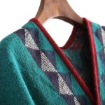 Poncho femme chaud à frange