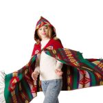 poncho féminin coloré