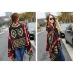 tendance poncho en acrylique