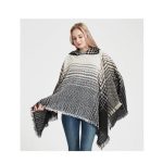 Poncho rayures pour une allure moderne