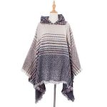 Poncho à rayures pour femme tendance