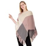 Motifs du Poncho Femme Laine Hiver