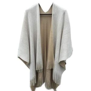 Poncho Femme Laine Uni