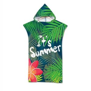 poncho plage ete absorbant