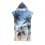 Poncho vacances ete plage sur la plage