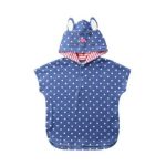 poncho de bain bébé à pois
