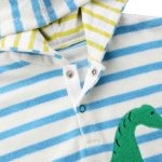 Cape de bain bébé rayée