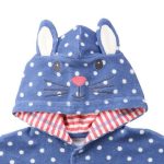 cape de bain bébé à pois