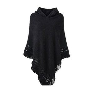 poncho femme hiver capuche