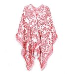 poncho fleuri élégant