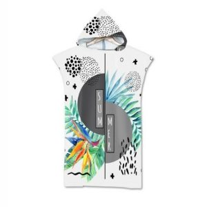 poncho pour surfeur avec capuche intégrée