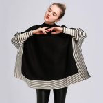 Cachemire rayures poncho mode