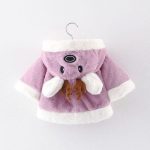 poncho bébé rouge festif