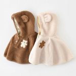 poncho bébé à capuche