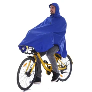 Poncho de pluie imperméable avec capuche pour vélo et moto