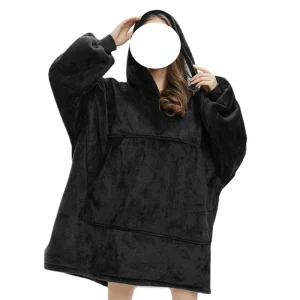 Poncho plaid polaire