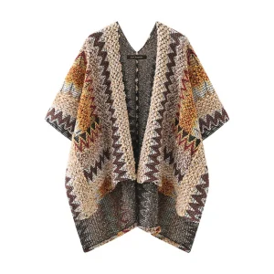 Poncho homme ethnique de voyage