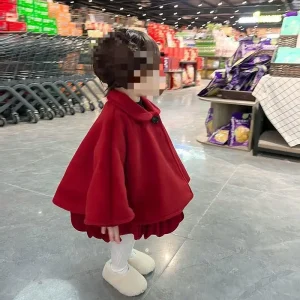 Poncho cape tricotée kawaii pour enfant